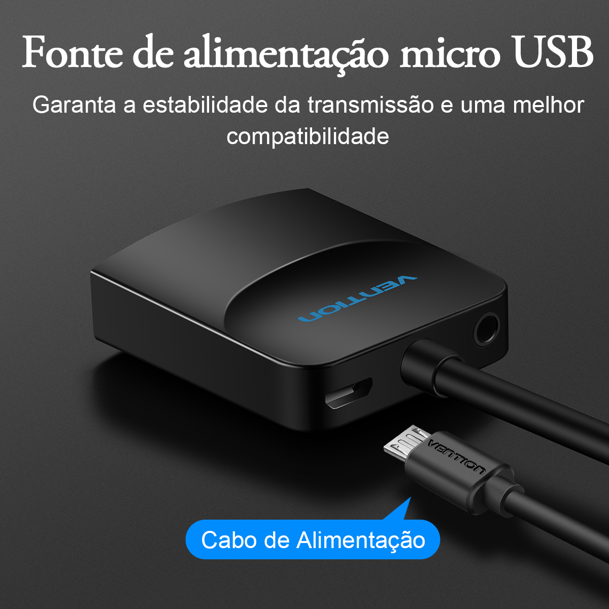 Adaptador Conversor VGA para HDMI com Saída de Áudio 3.5mm P2 e Alimentação USB 1080p - Vention - Imagem 7
